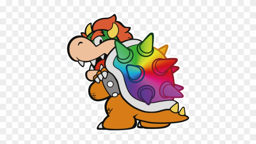 Bowser, Celebrating Lgbt Pride - Paper Mario Color Splash Bowser #745291