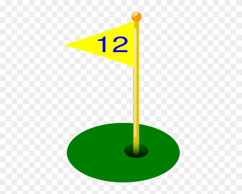 Golf Flag 12th Hole Clip Art At Clker Com Vector Clip - Golf Easy To Draw #745352