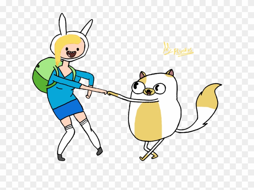 Adventure Time Whit Fionna And Cake By Fluoras - Fionna And Cake #745461