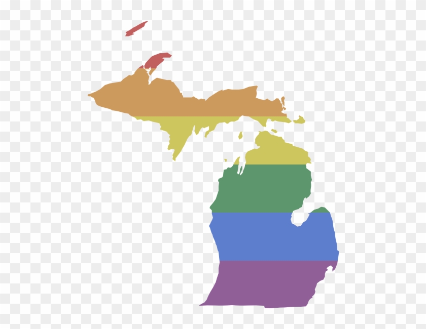 Lgbt Michigan - State Of Michigan Vector #745572