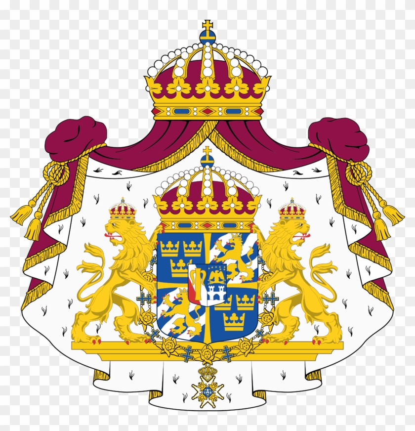 Stora Riksvapnet - Riksarkivet Sverige - Three Crowns - Swedish Coat Of Arms #745602