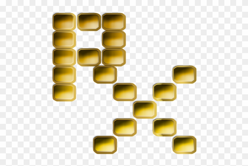 Rx Symbol Gold Dots Clip Art - Gold #745611