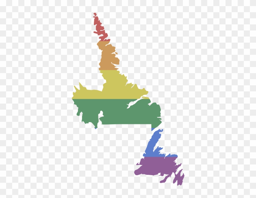 Lgbt Newfoundland And Labrador - Newfoundland Map Silhouette #745639