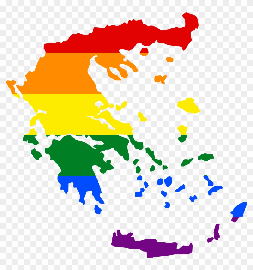 Lgbt Flag Map Of Greece - Greece Map #745646