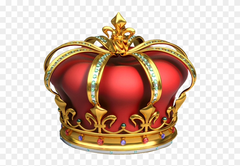 Red Crown Png With Diamonds Resolution - Red And Gold Crown #745728