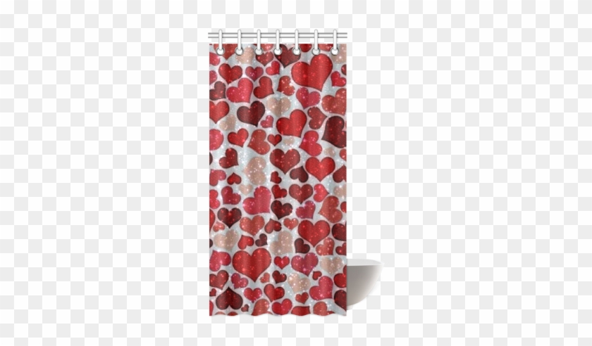 Sparkling Hearts, Red Shower Curtain - Skin Stickers Pour Lg G4 Stylus (sticker : Multiples #745780