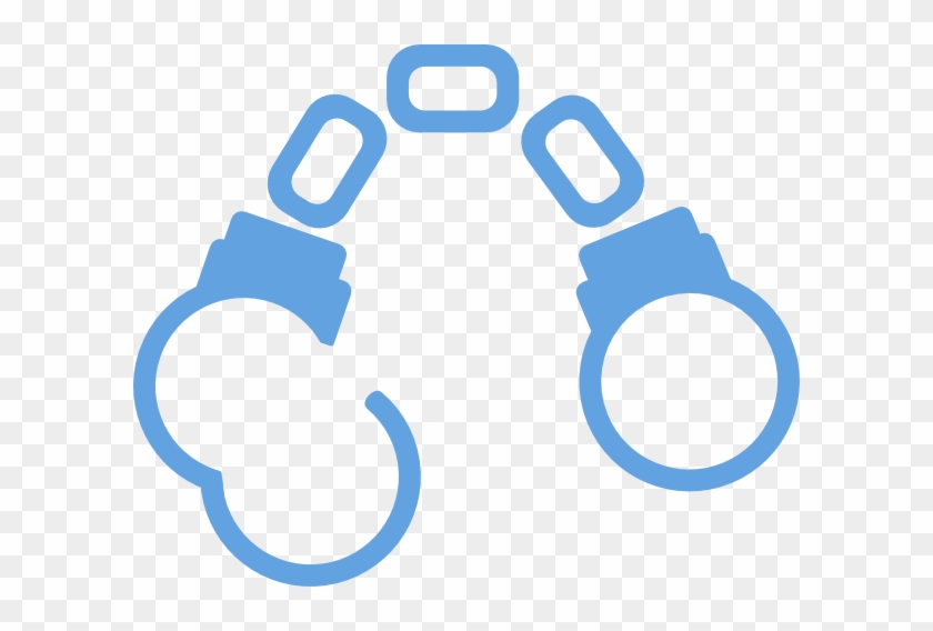 Handcuffs Light Blue Cartoon Clip Art At Clker - Handcuffs Cartoon #745840