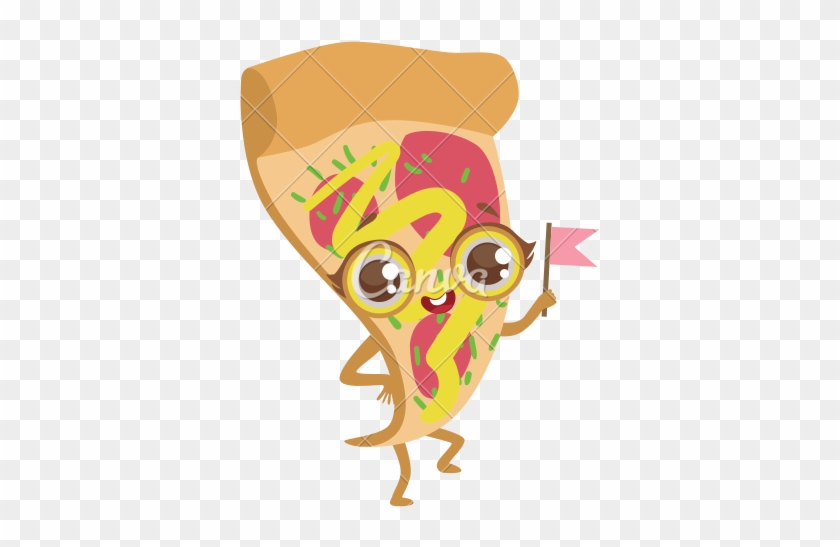 Pizza Slice Cartoon - Cartoon Food With Legs #745847