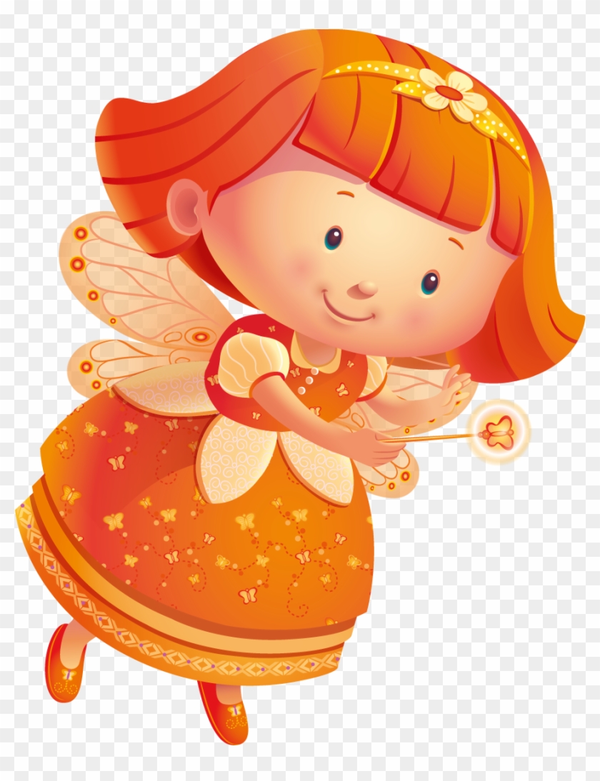 Clip Art Of Autumn Fairy On The Mushroom K6919929 - Doll #746175