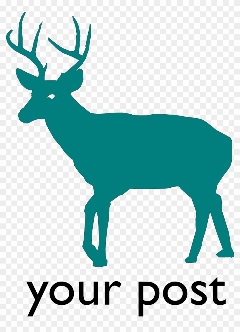 White-tailed Deer Silhouette Clip Art - White-tailed Deer Silhouette Clip Art #746210