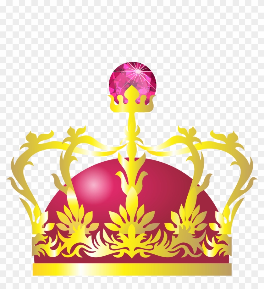 Coroa Princesa, Rainha Dourada Com Pedra - Coroa De Princesa Em Png #746311