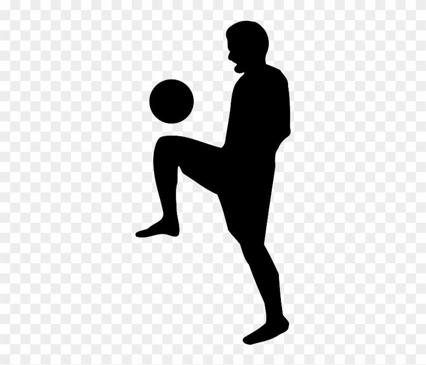 Silhouette Soccer, Football, Dribble, Game, Black, - Soccer Silhouette Gif #746733