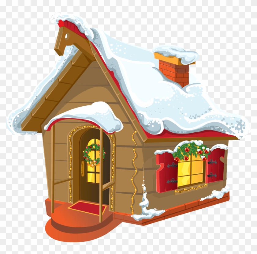Christmas Winter House Transparent Png Clip Art Imageu200b - Christmas House Png #746868