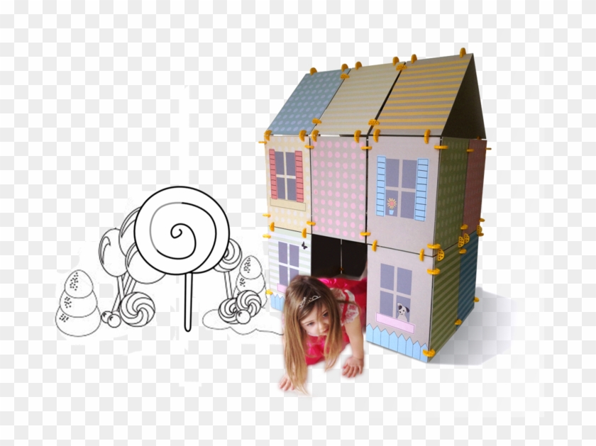 Play House Construction Kit For Kids - Cardboard Building Kit #746894