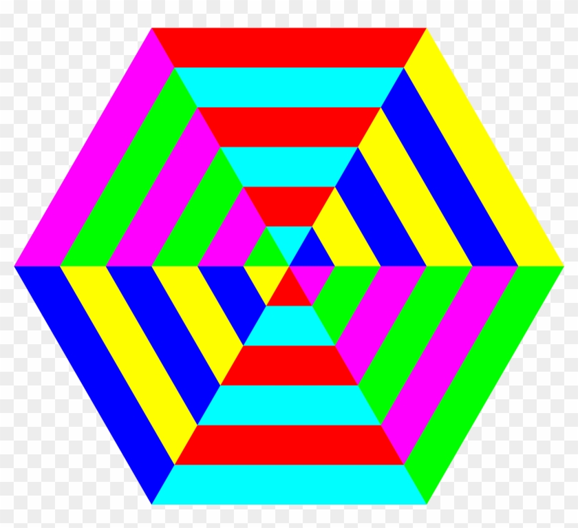 Hexgon Triangle Stripes By 10binary - Triangle #746993