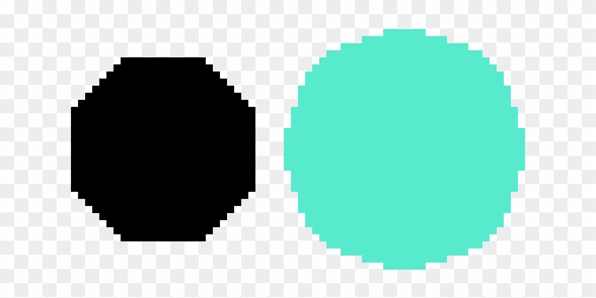 Octagon Vs - Circle - Pixel Art Circle Png #747017