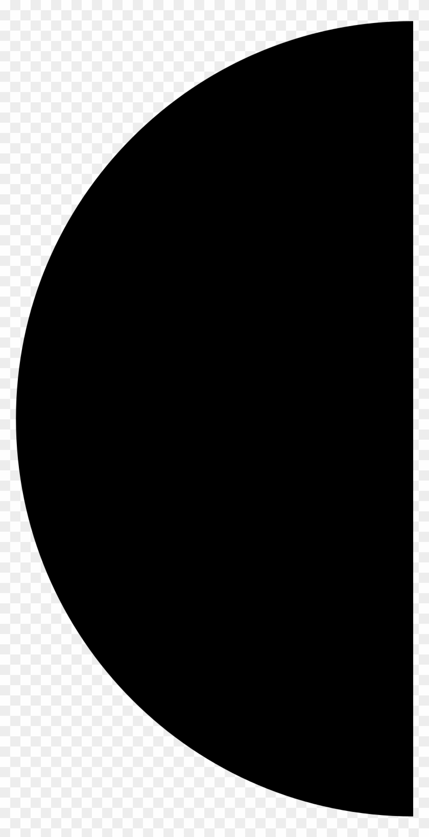 Open - Half Black Half White Circle #747051