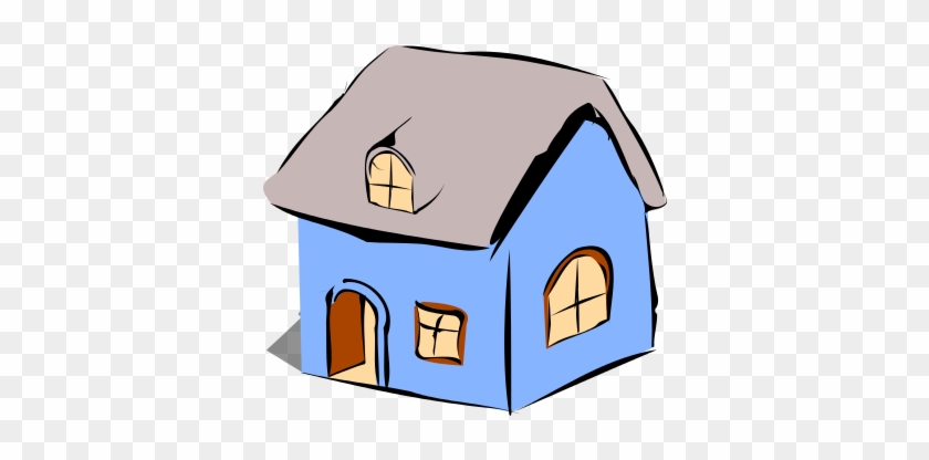 Cottage Isolated Cyan - Clip Art #747082