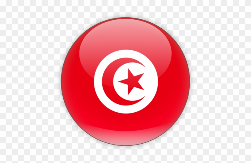 Illustration Of Flag Of Tunisia - Tunisia Flag Round Png #747397