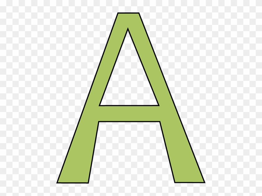 Green Letter A Clip Art - Letter A Clip Art Green #747528