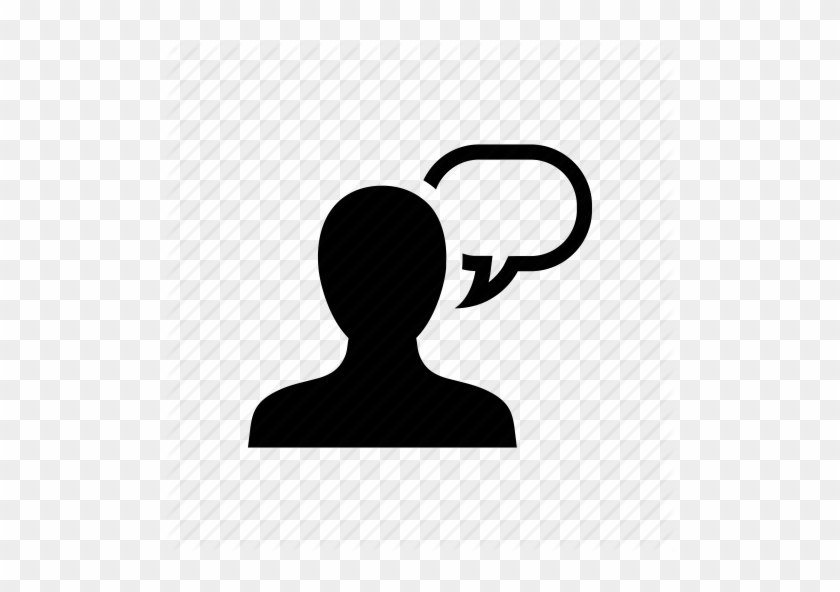 Chat, Communicate, Person, Silhouette, Speech Bubble, - Person With Speech Bubble Icon #747625