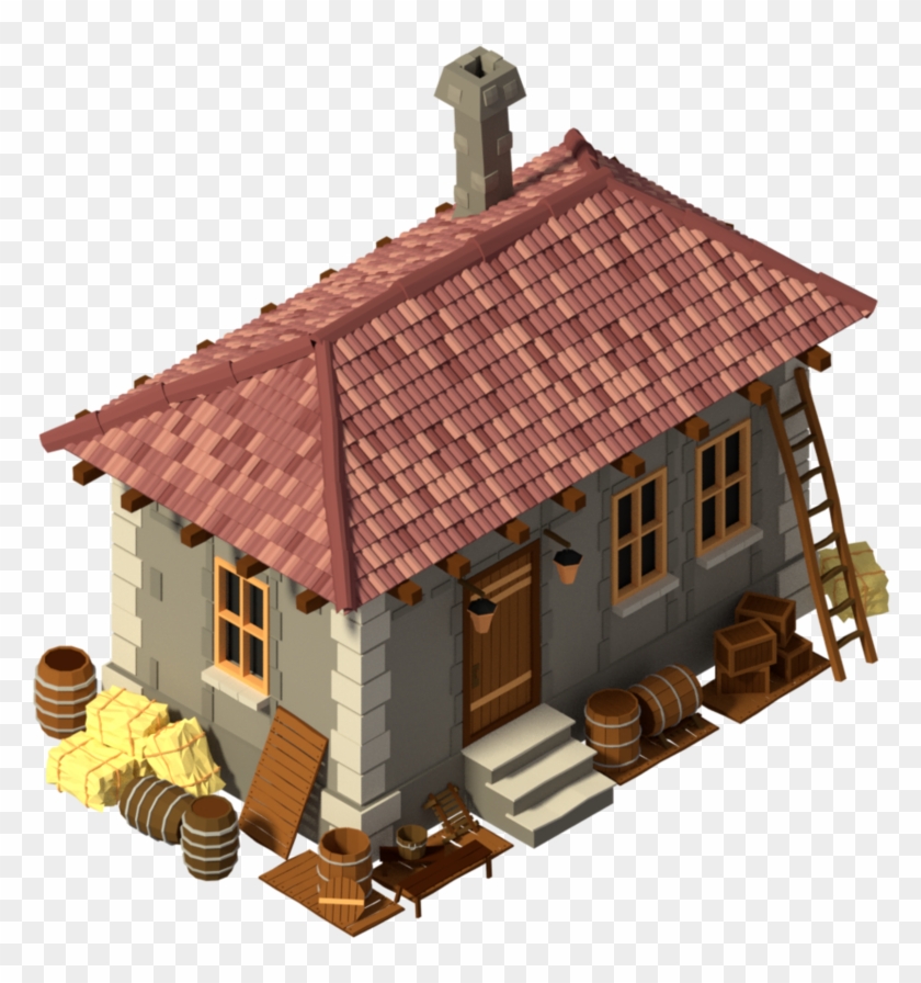 Low Poly Medieval House 02 By Nsrossy - Low Poly Medieval House #747773