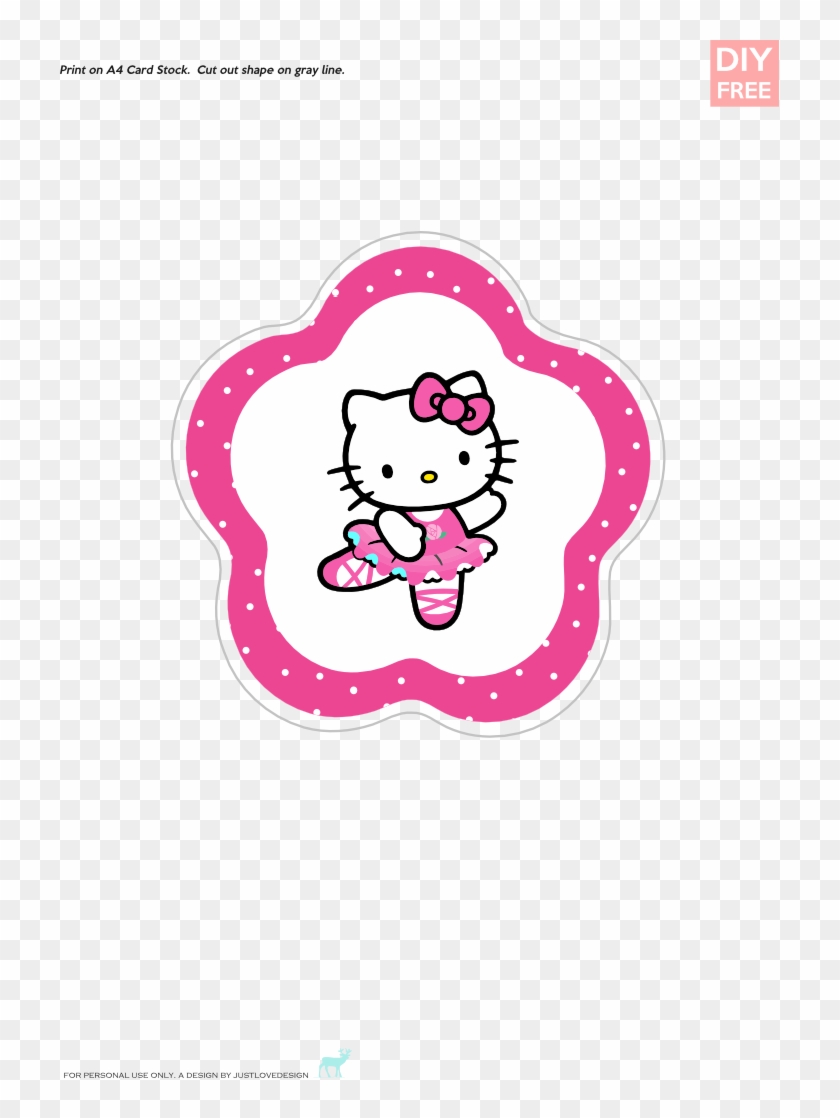 Diy Free Hello Kitty Cake Topper - Free Printable Hello Kitty Cupcake Toppers #747783