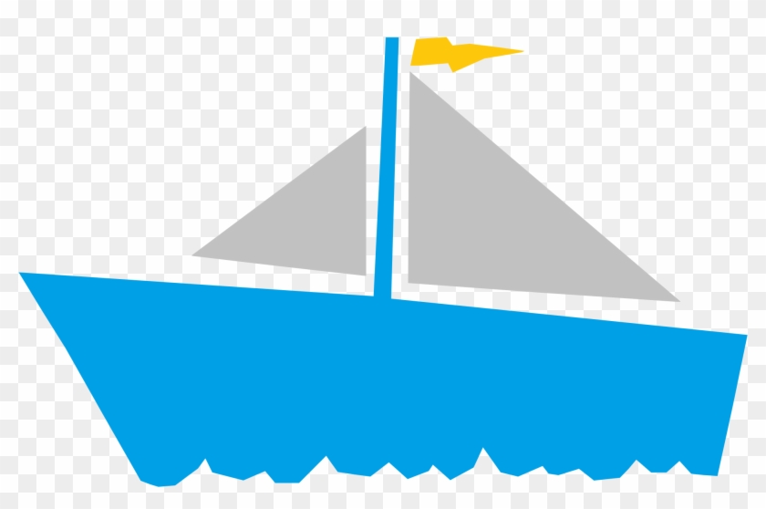 Sailing Boat Clipart Blue Sailboat - Big Blue Boat Clipart #747822