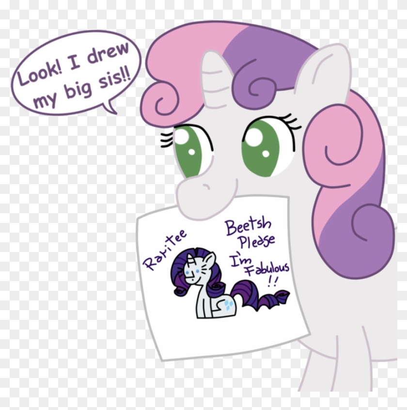 Look I Drew My Big Sis 2 Xee Beetsh 40 Ed Pabulous - Mlp Sweetie Belle Drawing #747945