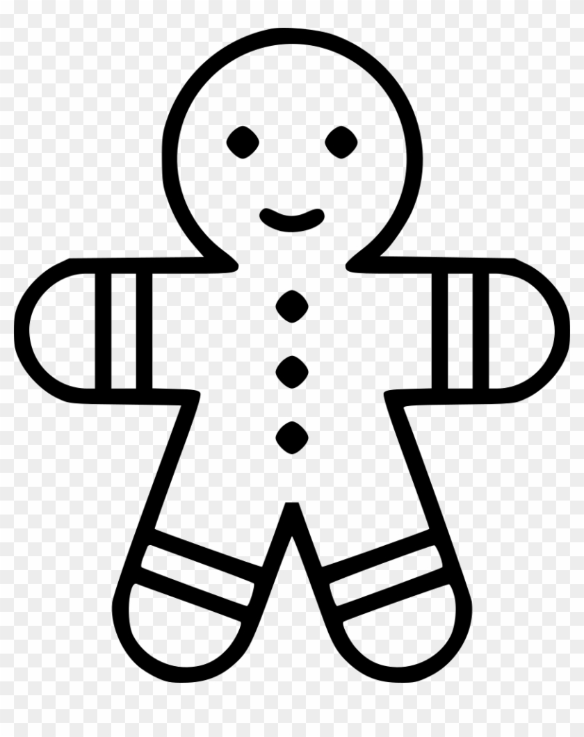 Free: Gingerbread Man Art - Gingerbread Man Outline - nohat.cc