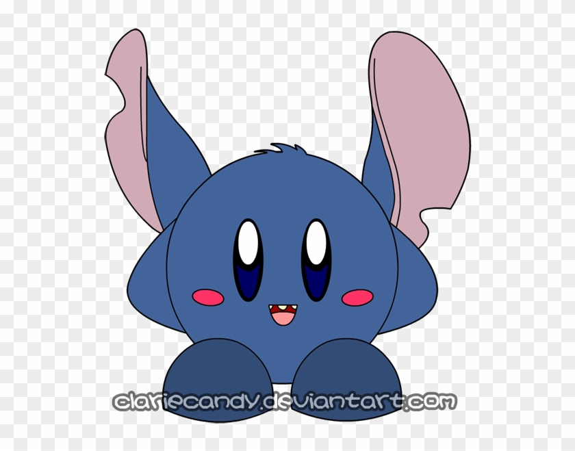 Stitch Kirby By Clariecandy - Cartoon #748459