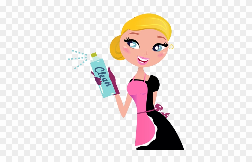 Cleaning Lady Vector - Cleaning Maid Clipart #748498