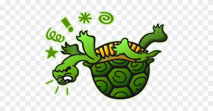 Upside Down Turtle Png Trans Back - Turtle On Its Back Cartoon #748502