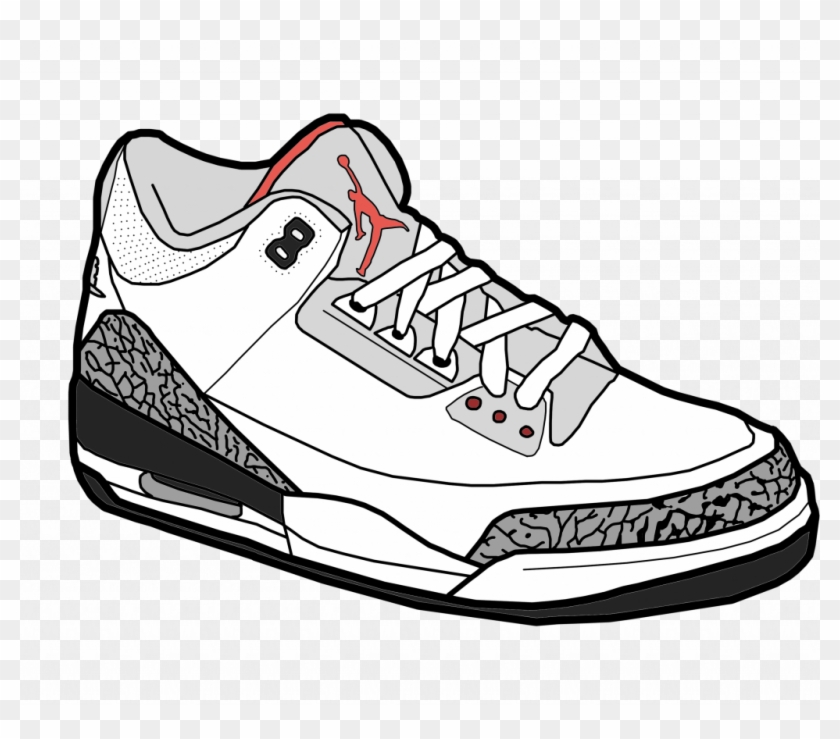 Best Free Shoe Clipart Jordan Drawing - Cartoon Jordan Shoes Png #748607