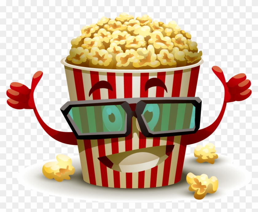 Popcorn Cinema 3d Film Cartoon - 3d Popcorn Png #748675