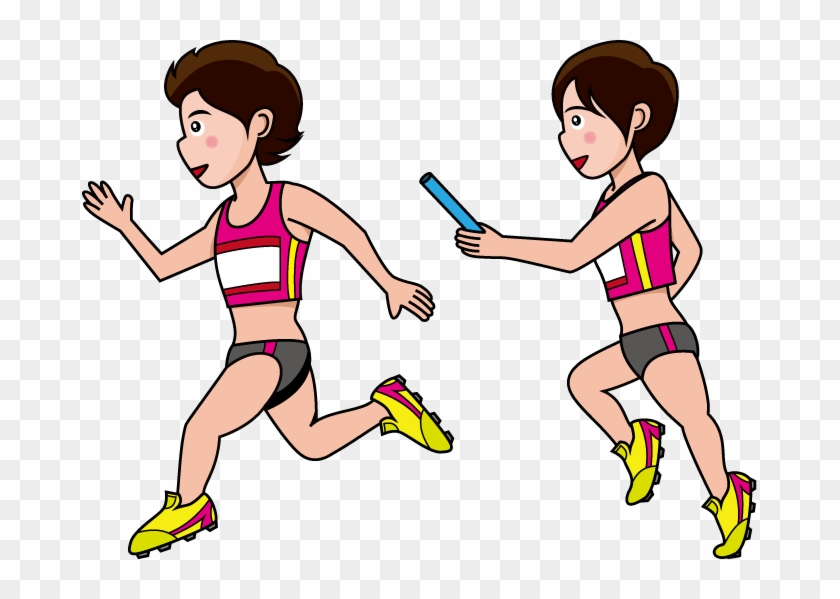 Kids Running Track Clipart Clipartxtras - 陸上 バトン パス イラスト - Free Transparent  PNG Clipart Images Download