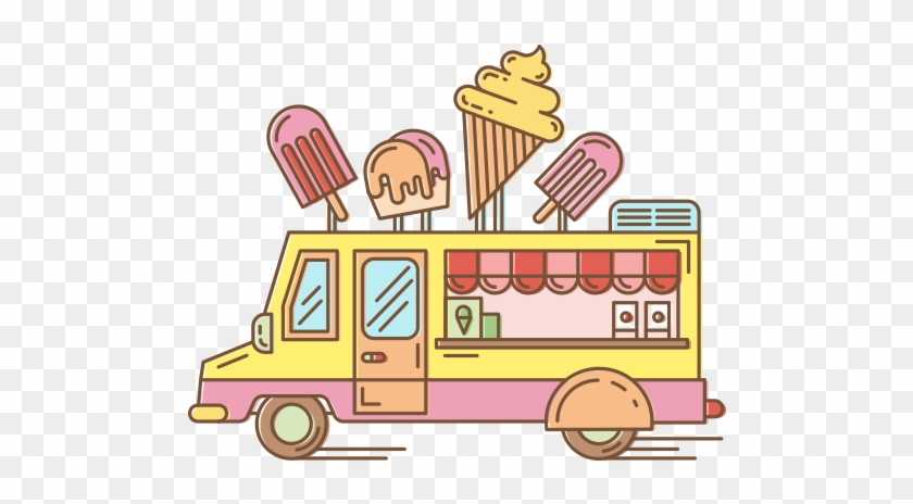 Icecream Van Vector And Transparent Png - Ice Cream Van #748776