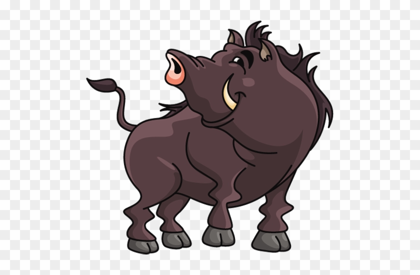 Cartoon Wild Boar Standing - Wild Boar Cartoon Png #749059