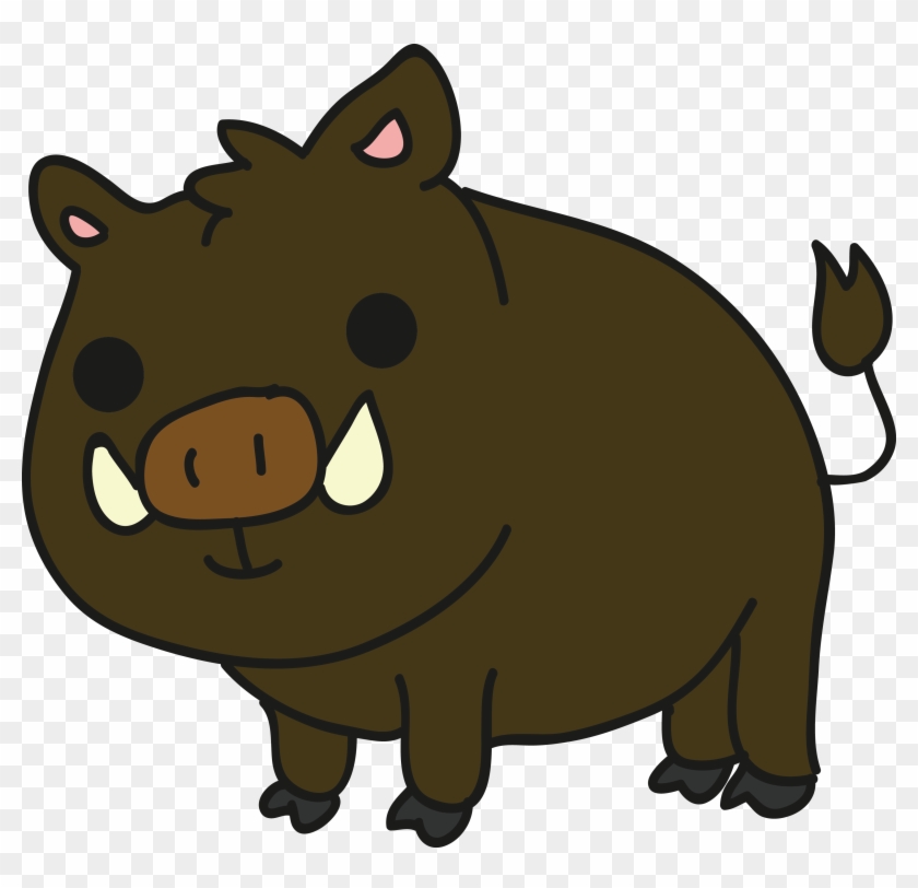 Wild Boar Cartoon Clip Art - Wild Boar Cartoon Clip Art #749091