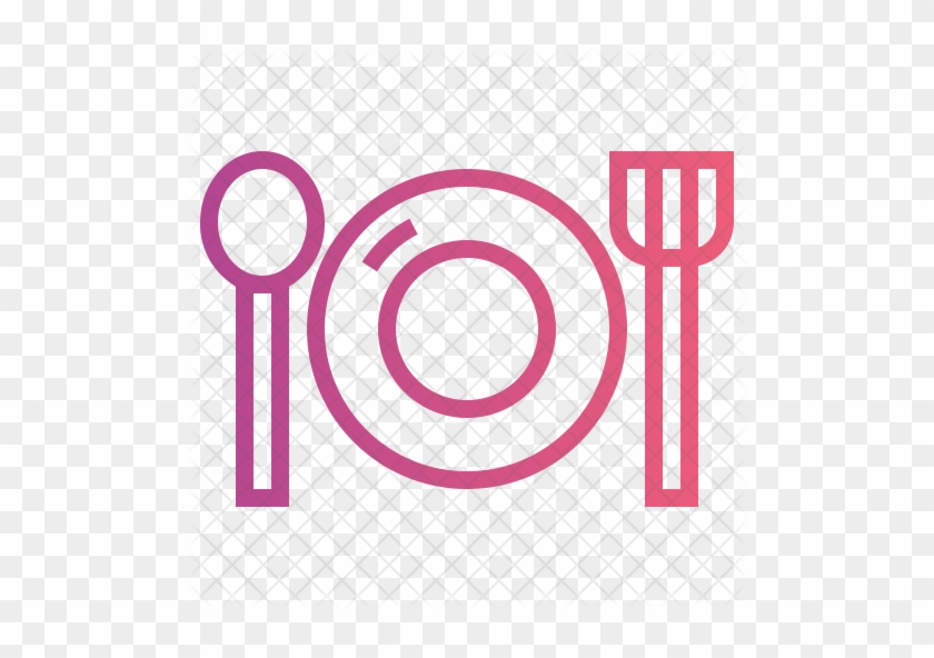 Dinner Plate Icon - Plate Pink Icon Png #749161