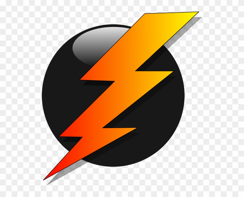 Orange And Black Lightning Bolt #749255