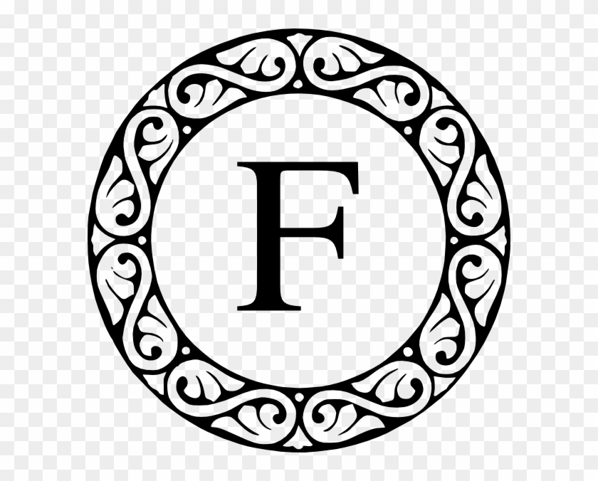 Letter F Monogram Clip Art At Clker - Letter T Monogram #749344