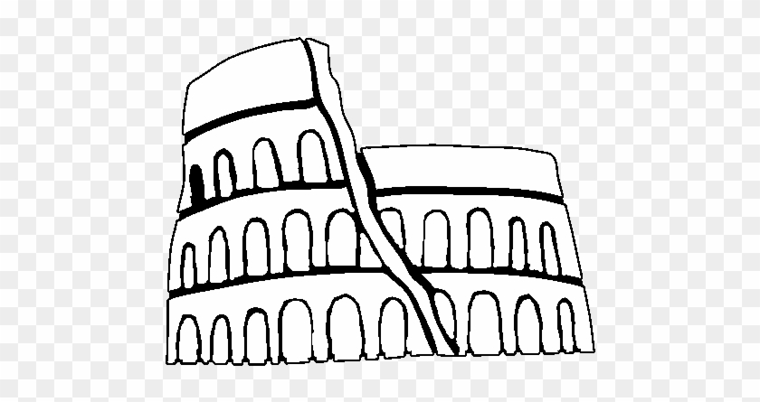 Roman Colosseum Coloring Page - Dibujos De Grecia Y Roma Para Colorear #749612