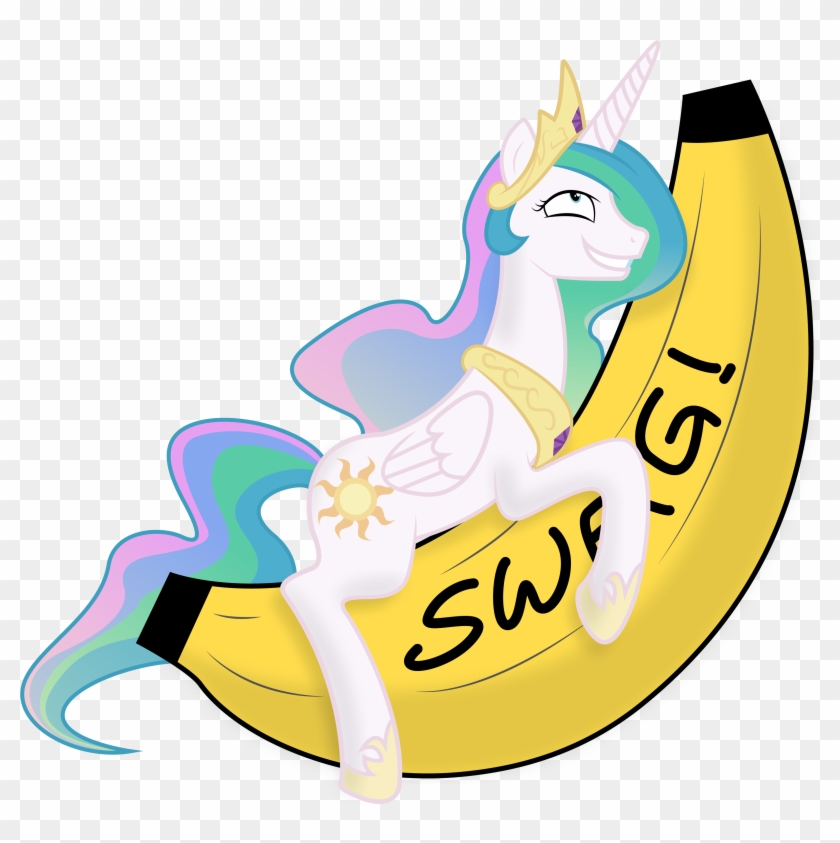 Princess Celestia Derpy Hooves Rainbow Dash Banana - Molestia Banana #749809