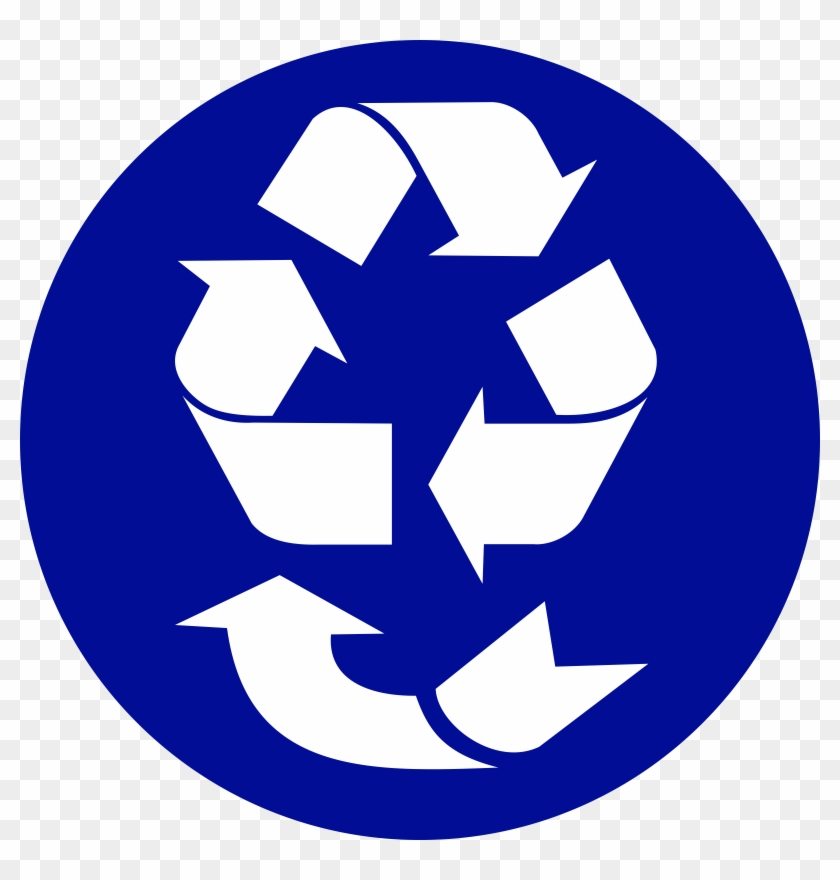 Recover Symbol - Recycling Sign With Black Background #749977