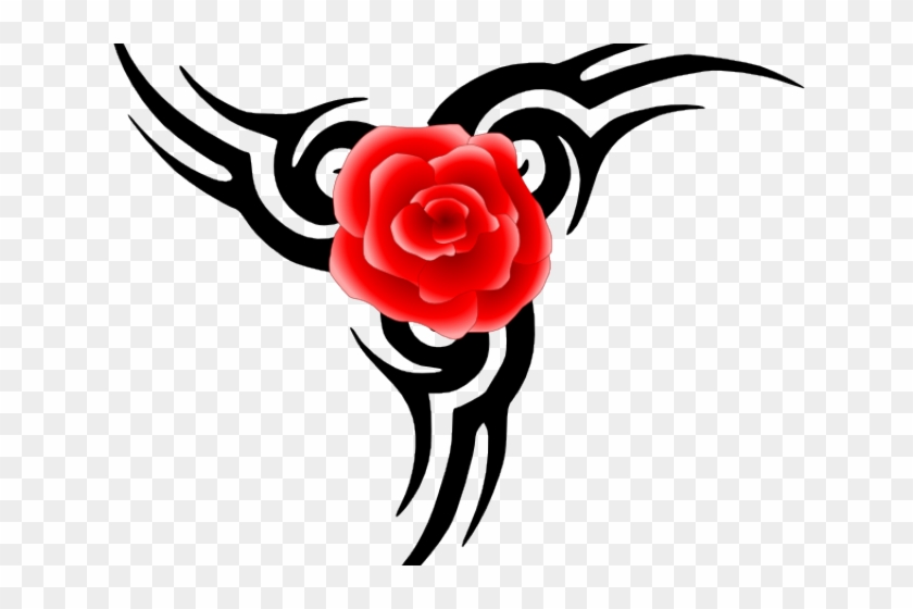 Rose Tattoo Clipart Bunga Ros - Tribal Tattoo #750138