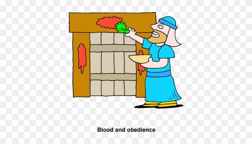 Painting Lamb Blood On Threshold - Blood On Doorpost Clipart #750283