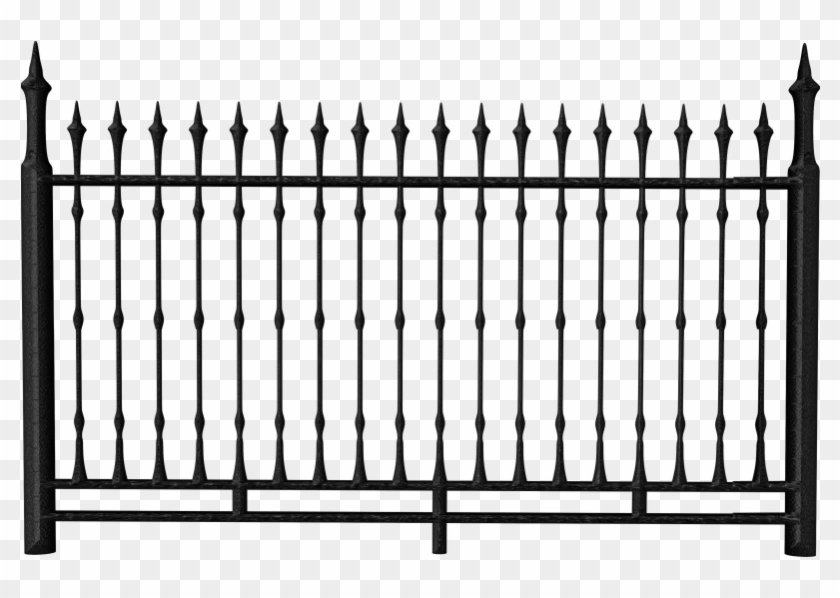 Transparent Black Iron Fence Png Clipart - Iron Fence Png #750535
