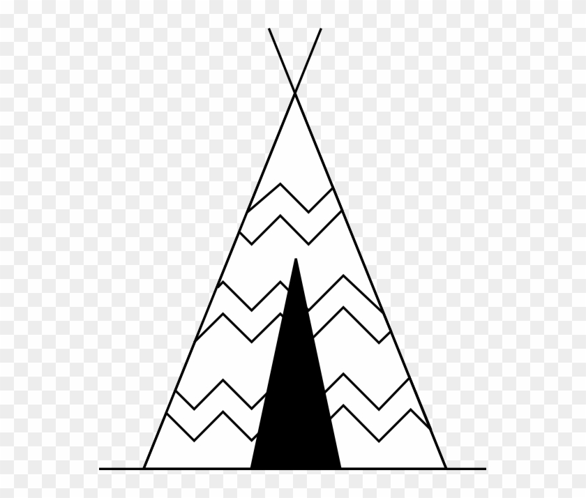 Wild Woodland Clipart Wildernessfeather Black And White - Tee Pee Clip Art #750792