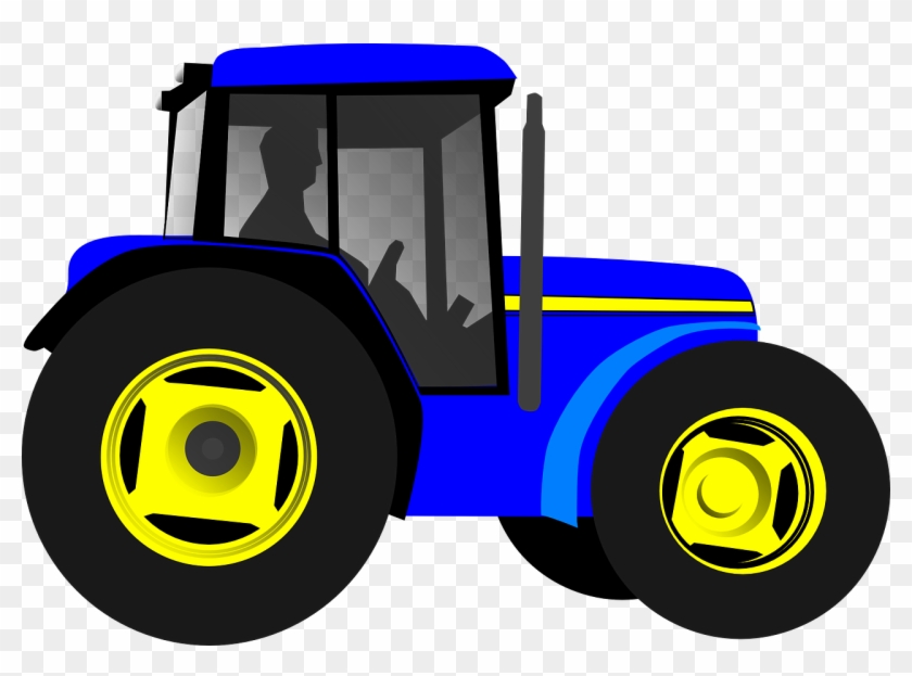 John Deere Tractor Black And White Clipart - Blue Tractor Clipart #751269